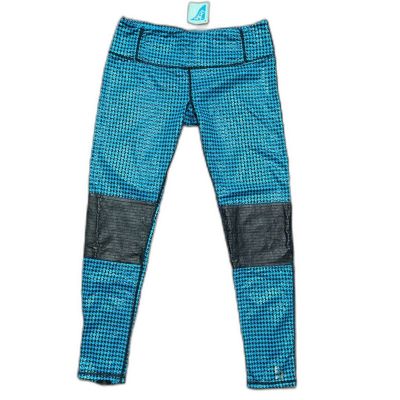 $128 New Body Rock Sport Workout Pants Moto Leggings Houndstooth Ankle Zipper S